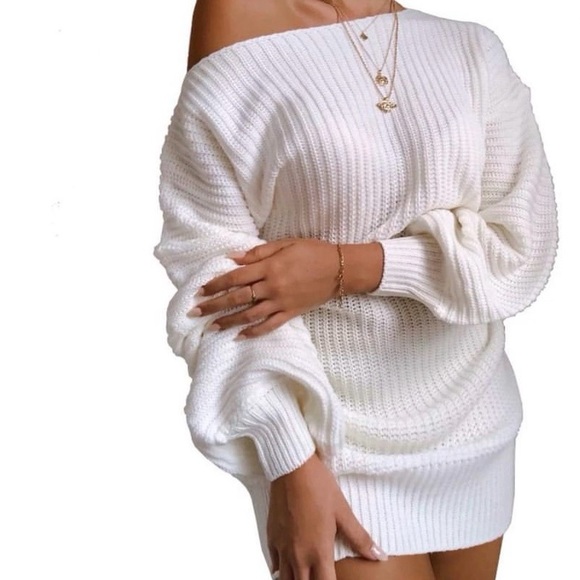 Dresses & Skirts - Woman’s White Sweater Dress